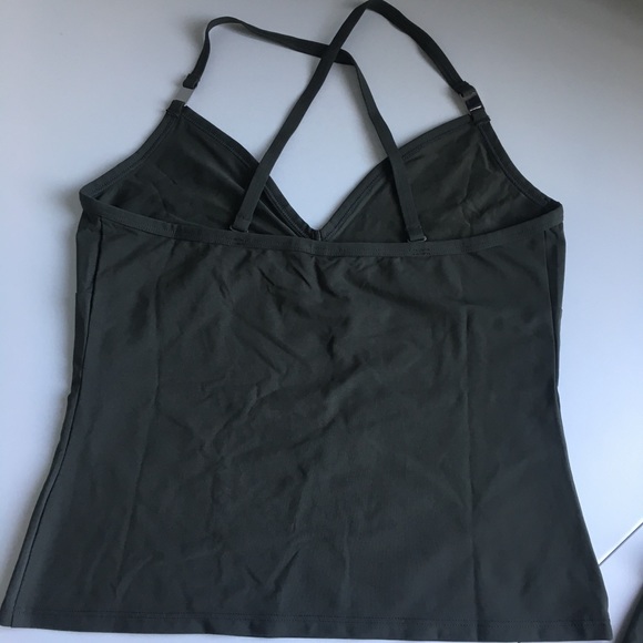 90’s Y2K Calvin Klein Olive Green Loungewear Tank Bra - Picture 3 of 9